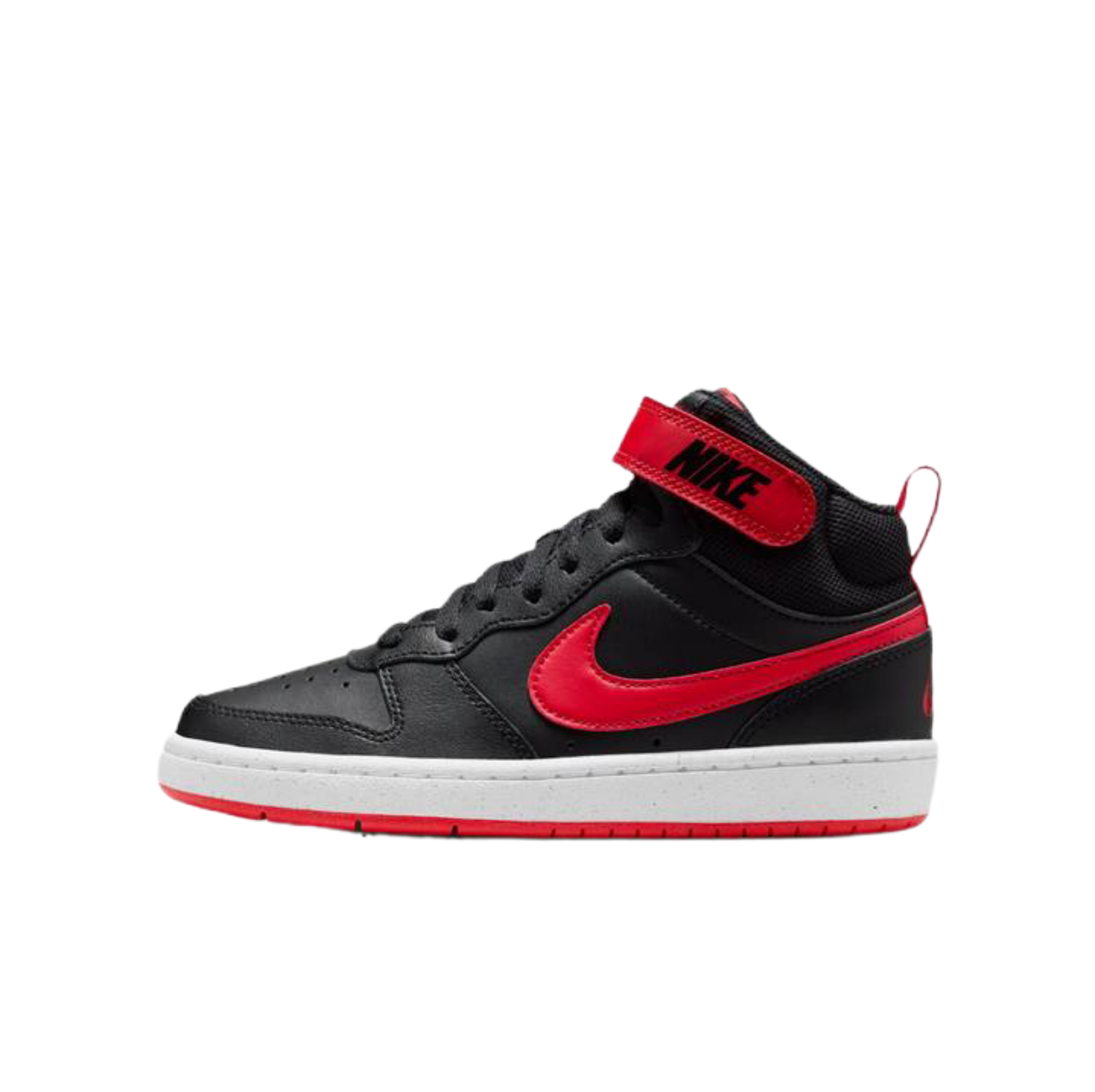 Court High — black and red high-top sneaker